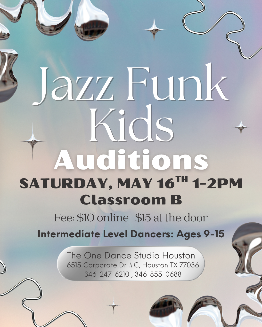 Jazz Funk Kids Audition Fee